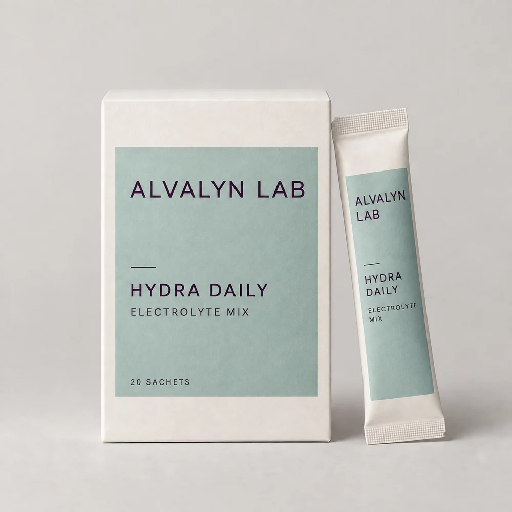 Hydra Daily — Alvalyn Lab packaging